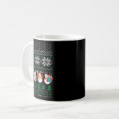 Ugly Christmas Xmas Tree Snowman Santa Claus New Y Kaffeetasse (Vorderseite Links)