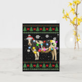 Ugly Cow Christmas Sweater Santa Hat And Light Up Karte (Gelbe Blume)