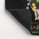 Ugly Cow Christmas Sweater Santa Hat And Light Up  Mousepad (Ecke)