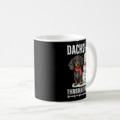 Ugly Dachshund Christmasthrough The Snow Gift Chri Kaffeetasse (VorderseiteRechts)