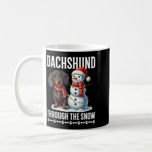 Ugly Dachshund Christmasthrough The Snow Gift Chri Kaffeetasse (Links)