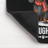 Ugly Dachshund Christmasthrough The Snow Gift Chri Mousepad (Ecke)