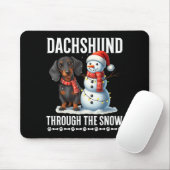 Ugly Dachshund Christmasthrough The Snow Gift Chri Mousepad (Mit Mouse)