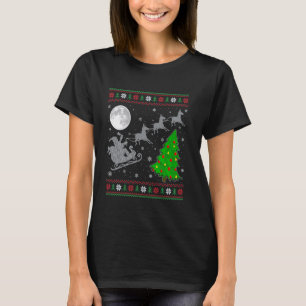 Ugly Donkey Xmas Leuchtturm Tree Santa Riding Donk T-Shirt