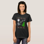 Ugly Donkey Xmas Leuchtturm Tree Santa Riding Donk T-Shirt (Vorne ganz)