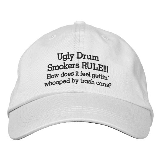 Ugly Drum Smokers Rule Hat Bestickte Baseballkappe (Vorderseite)