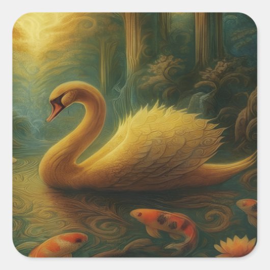 Ugly Duck  Quadratischer Aufkleber (Vorderseite)