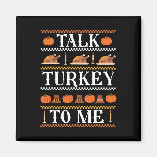 Ugly Erntedank Funny Sprich Türkei zu Fall Magnet (Vorne)
