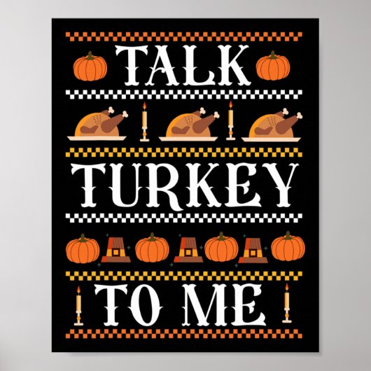 Ugly Erntedank Funny Sprich Türkei zu Fall Poster (Vorne)