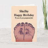 Ugly Feet Birthday Karte (Vorderseite)