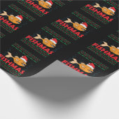 ugly Feiertage Weihnacht mit Fisch Fishmas Geschenkpapier (Ecke)