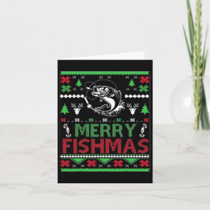 Ugly Fishing Christmas by Fish Apparel Karte