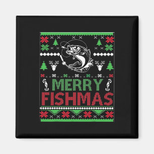 Ugly Fishing Christmas by Fish Apparel Magnet