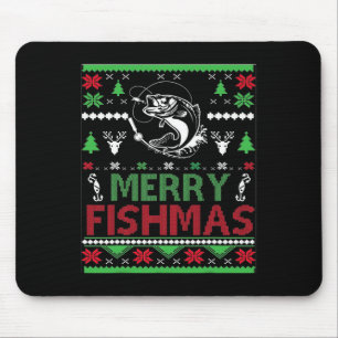 Ugly Fishing Christmas by Fish Apparel Mousepad