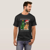 Ugly French Bulldog Hund Weihnachtsmannmütze Weihn T-Shirt (Vorne ganz)