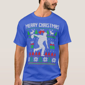 Ugly Frohe Weihnachten Bowling Santa T T-Shirt