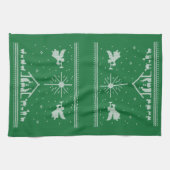 Ugly frohe Weihnachten Sweater Krippe Religiöse Geschirrtuch (Horizontal)