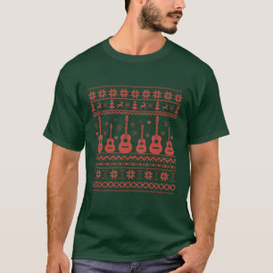 Ugly Frohe Weihnachts Pullover akustische Gitarre
