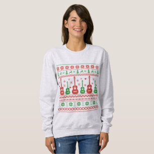 Ugly Frohe Weihnachts Pullover akustische Gitarre