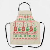 Ugly Frohe Weihnachts Pullover akustische Gitarre Schürze (Vorderseite)