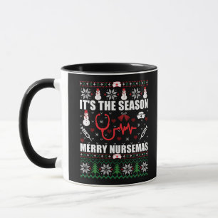 Ugly Frohe Weihnachts-Pullover Krankenschwester Tasse
