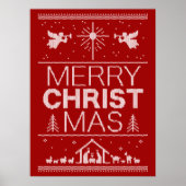 Ugly Frory Christmas Sweater Religious Christlich Poster (Vorne)