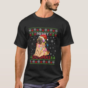 Ugly Funny Merry Dogmas Mops Xmas Hund Weihnachtsm T-Shirt