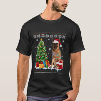Ugly German Shepherd Dog Weihnachtsmannmütze Weihn T-Shirt