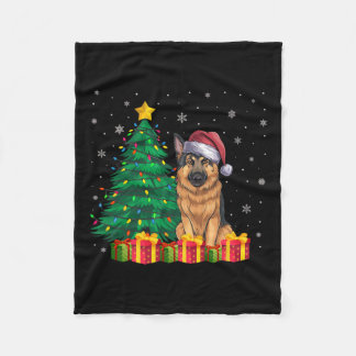 Ugly German Shepherd Weihnachtsmannmütze Weihnacht Fleecedecke