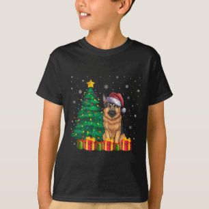 Ugly German Shepherd Weihnachtsmannmütze Weihnacht T-Shirt