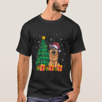Ugly German Shepherd Weihnachtsmannmütze Weihnacht