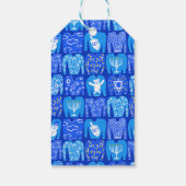 Ugly Hannukah Sweater Holiday Pattern CUSTOM Geschenkanhänger (Rückseite)