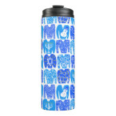 Ugly Hannukah Sweaters Holiday Pattern Thermosbecher (Vorderseite)