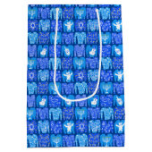 Ugly Hannukah Sweaters Winter Holiday Mittlere Geschenktüte (Rückseite)