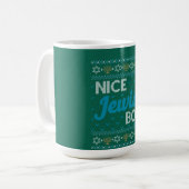 Ugly Hanukkah Nice Jüdischer Junge Matching Kaffeetasse (Vorderseite Links)
