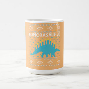 Ugly Hanukkah Sweater, Menorasaurus, Jüdisches Din Kaffeetasse