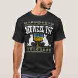 Ugly Hanukkah Sweater Meowzel Tov Chanukah jüdisch T-Shirt<br><div class="desc">Ugly Hanukkah Sweater Meowzel Tov Chanukah Jüdische Katze Eigentümer</div>