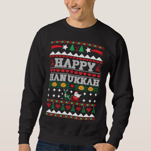 Ugly Hanukkah Sweater Sweatshirt (Vorderseite)