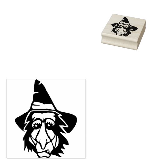 Ugly Hexe Silhouette Kunst Briefmarke Gummistempel (Stempel)