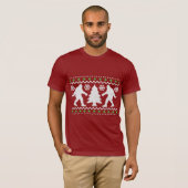 Ugly Holiday Bigfoot Christmas Sweater T-Shirt (Vorne ganz)
