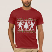 Ugly Holiday Bigfoot Christmas Sweater T-Shirt (Vorderseite)