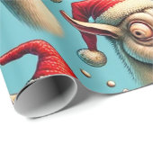 Ugly Holiday Goat Wrapping Paper Geschenkpapier (Rolleneckpunkt)