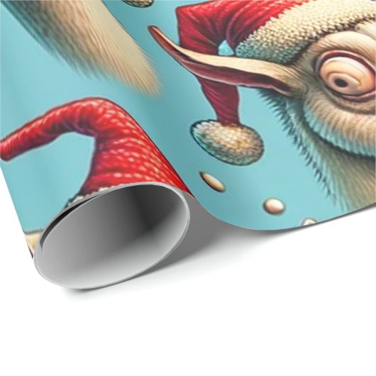 Ugly Holiday Goat Wrapping Paper Geschenkpapier (Rolleneckpunkt)
