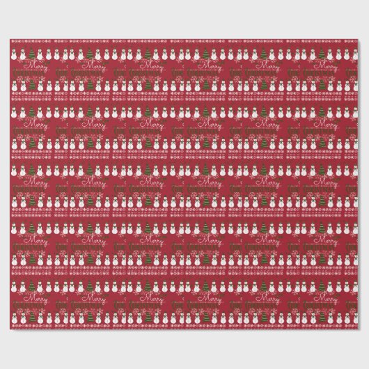 Ugly Holiday Sweater Frohe Weihnachten Geschenkpapier (Flach)