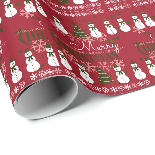 Ugly Holiday Sweater Frohe Weihnachten Geschenkpapier (Rolleneckpunkt)