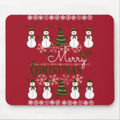 Ugly Holiday Sweater Frohe Weihnachten Mousepad (Vorne)