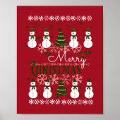 Ugly Holiday Sweater Frohe Weihnachten Poster (Vorne)