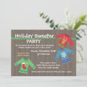 Ugly Holiday Sweater Party Einladung (Stehend Vorderseite)