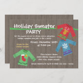 Ugly Holiday Sweater Party Einladung (Vorne/Hinten)