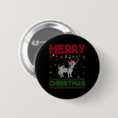 Ugly Holiday Weihnachts Spaß Highland Cow Grafik Button (Vorne & Hinten)
